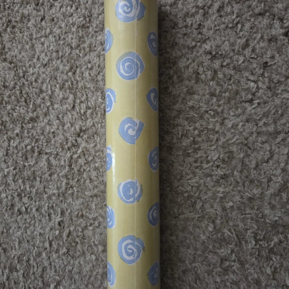 Yellow and Blue Swirl Vintage DESIGNERS GUILD Wallcovering